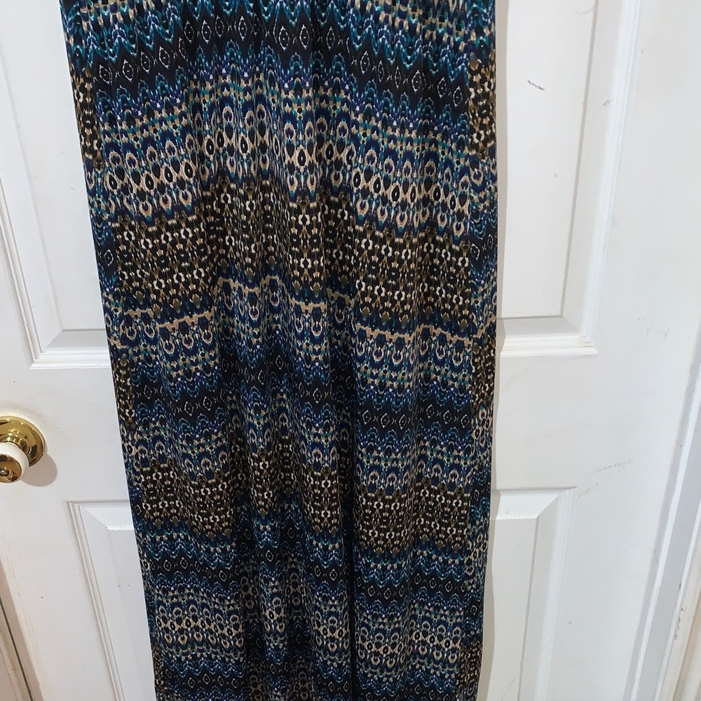 Denver Hayes Black and Blue Maxi Dress - Picture 4 of 8